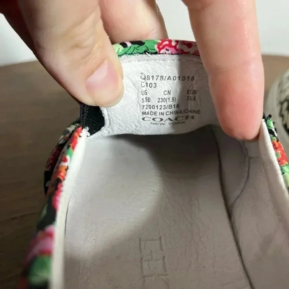 Coach‎ WOMENS FLORAL/ANIMAL SKATE SLIP ON SNEAKERS 5.5 - Women